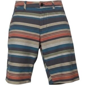 Lululemon‎ Shorts Mens 30 Multicolor Striped Excellent Cotton Lycra Stretch